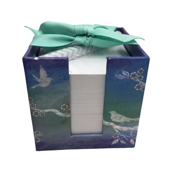 "Enjoy the Little Things in Life "  Lady Jane Memo Cube with Pen and Bright Gift - Picture 1 of 7